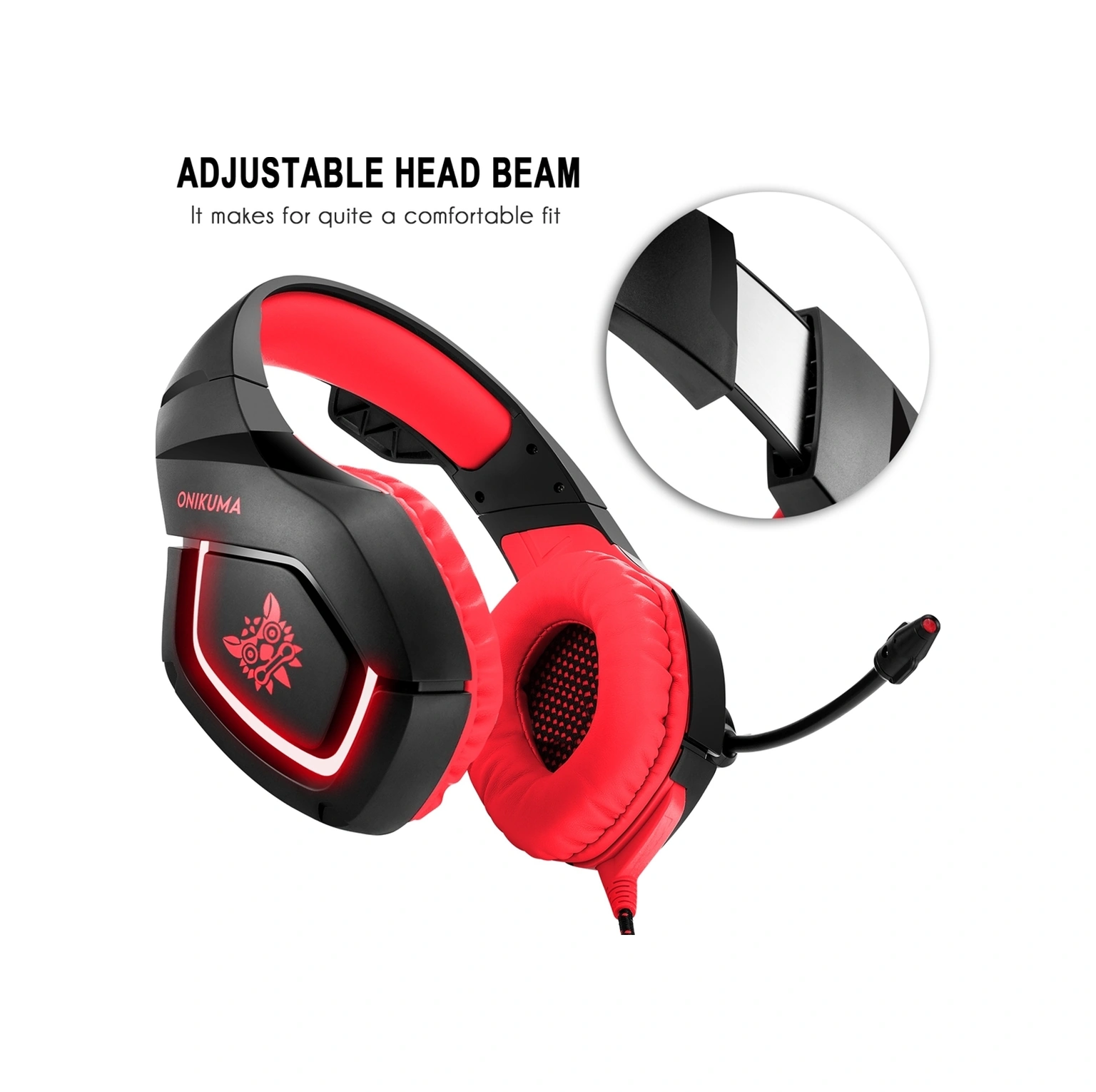 Sones Onıkuma K1b 3,5 Mm Fişli Stereo Usb Led Işıklı Mikrofonlu Kulaklık, Ps4, Akıllı Telefon, Tablet, Pc, Dizüstü Bilgisayar İçin