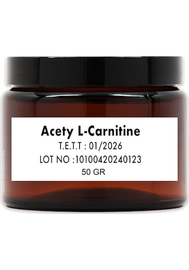 Acetyl L-carnıtıne Hcl Asetil L-karnitin Hcl Toz Hammadde 50 Gr