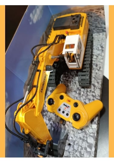Uzaktan Kumandalı 680 Rotasyon Ekskavatör Premium Model Metal Hareketli Buharlı Oyuncak Çok Renkli