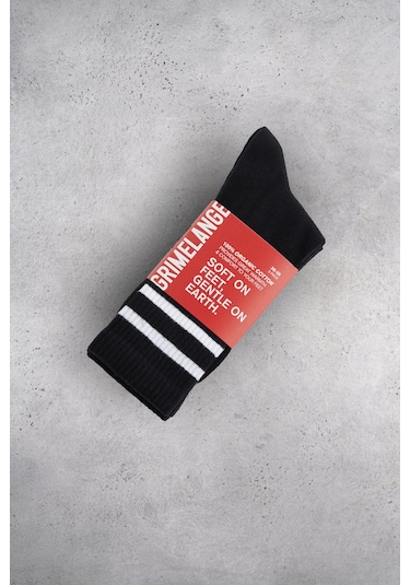 DISA  Kadın Organik Pamuklu 3 Lü Paket Siyah Çorap