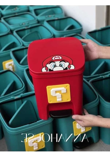 Maoyaya Ev Çöp Kutusu Blj-1919 11l Stilistik Tasarım Büyük Kapasiteli Yaratıcı Çöp Kutusu Diğer