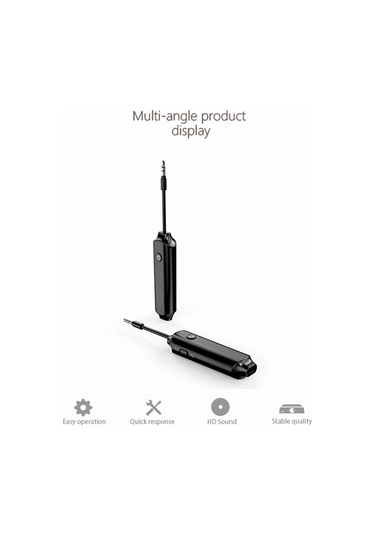 Yunboo Bluetooth 5.0 Kablosuz Ses Verici & Alıcı - 3.5mm Aux, 10m Menzil, 5 Saat Çalışma