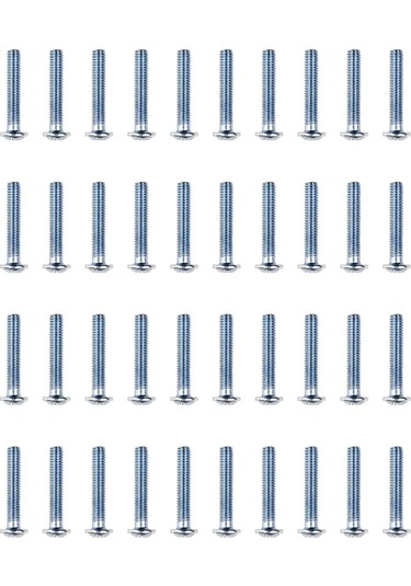 Centr Mebel'noj Furnitury M4x25 Mm Yarı Yuvarlak Baş Vidalar 40 Adet 146316110 Diğer