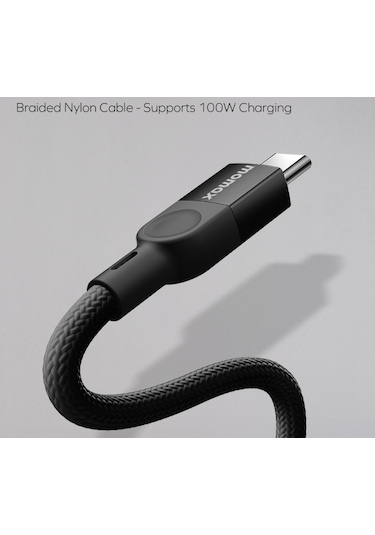 Momax DC35D Mag Link USB-C To USB- C 100 W USB2.0 Manyetik Kablo 1 M Siyah