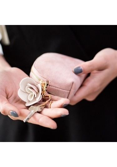 Trendooze Linjinxu Çiçek Püskül Kolye Ucunda Yaratıcı Mini Sevimli Para Kesesi Koyu Mavi Diğer