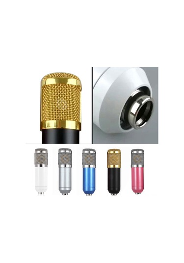 Jeemson Profesyonel Kondenser Mikrofon - Ses Kaydı Ve Ktv İçin Yüksek Hassasiyetli, Renkli Seçenekler Pembe Dahil