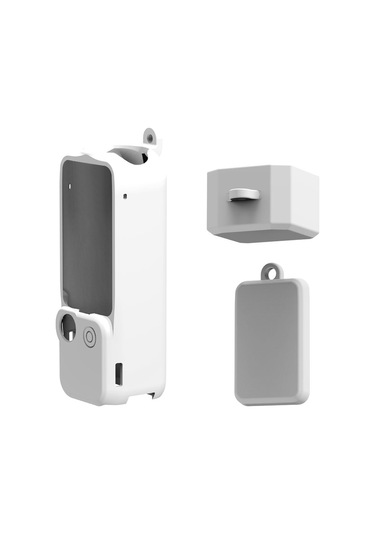 Djı Osmo Pocket 3 Puluz 3'ü 1 Arada Silikon Kapak Kılıf Seti Beyaz İçin Beyaz