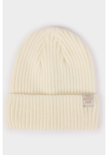 Defacto Kız Bebek Triko Bere E9999a525wnwt1 Beyaz