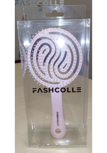 Fashcolle Pembe Üç Boyutlu Oval Saç Fırçası