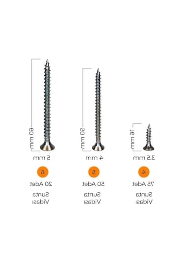 502 Parça Hobi Seti - Pul, Çivi, Vida Ve Dübel 0.2 MM