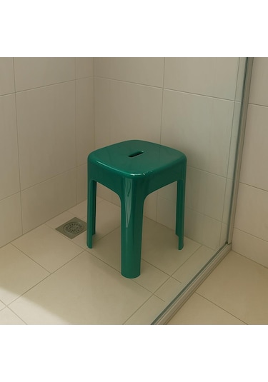 Saban Tabure Sağlam Plastik Kırılmaya Dayanıklı Bahçe, Balkon ,banyo Yeşil