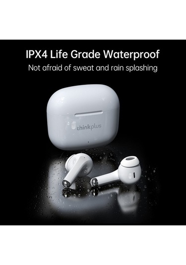 Pazly Lenovo Lp40 Pro Kablosuz Kulaklık - 13mm Çift Frekanslı, Uzun Pil, Otomatik Bağlantı, Siyah/beyaz