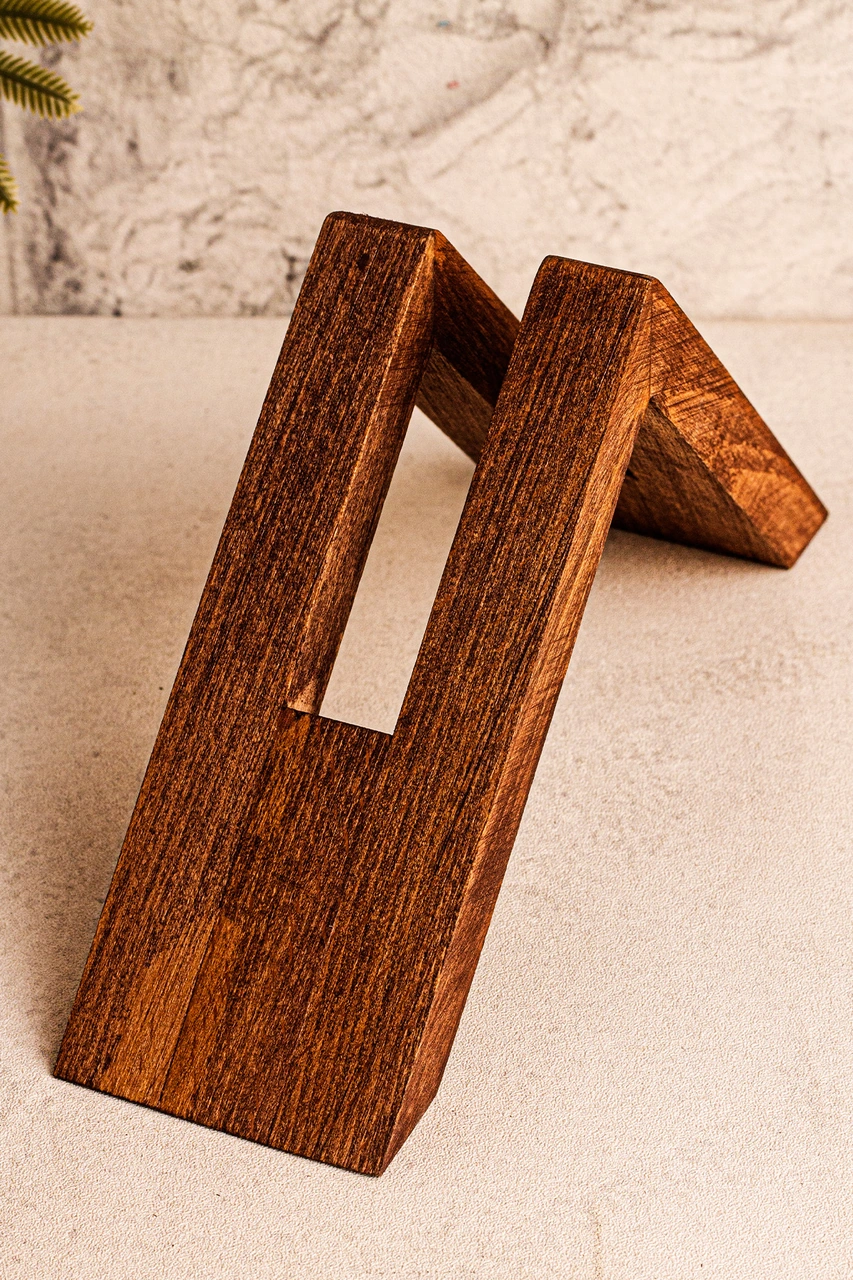 Snippy Elegante - Ahşap Dekoratif Peçetelik Filtre Kahve Süzgeç Standı Peçete Standı Kahverengi