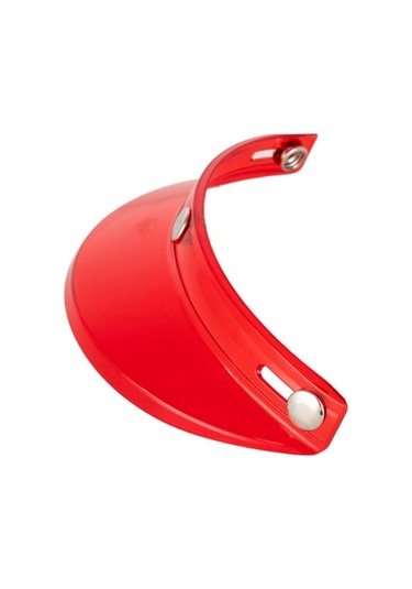 Fortunelane My02 Retro 3/4 Kask Siperliği, Kırmızı, Güneş Koruma, Motosiklet Kaskı