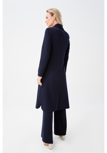 Erkek Ve Şal Yakalı Ceketli Takım Lacivert-lacivert Lacivert