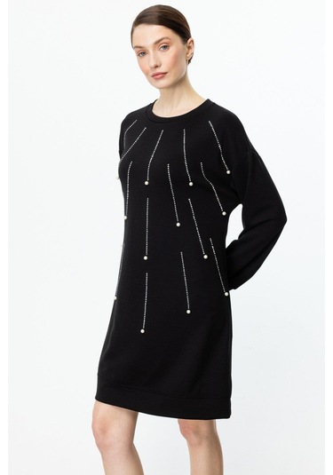 On Fashion Taşlı Tunik Siyah