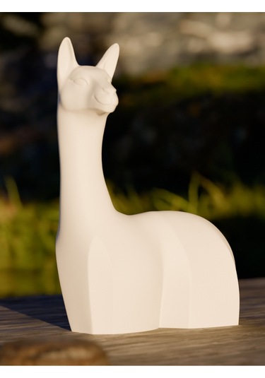 Geometrik Lama Heykel Biblo Dekoratif Obje