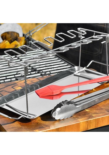 Symbee Çiftlü Çelik Pijama Tencere, 14 Adet Tavuk Bileği Izgara, Fırın/bbq Uyumlu, Taşınabilir Kullandım, Damlacık Tabla Dahil Çok Renkli