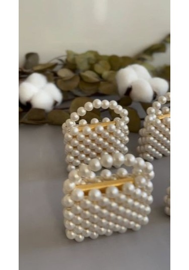 İnci Çanta Anahtarlık Tek