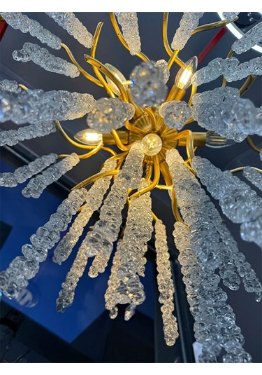 Luxury Serip Avize-sarmaşık Kristal Taşlı Lüx Avize Salon-lobi-ot 1 Adet