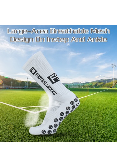 Folinda Profesyonel Futbol Çorapları, Silikon Süpürge Anti Kayma, Spor Antrenman Maç İçin, Mavi Mavi