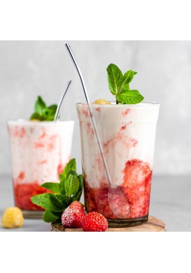 Kaşıklı Pipet Seti 6'lı Paslanmaz Çelik, Metalik Renk