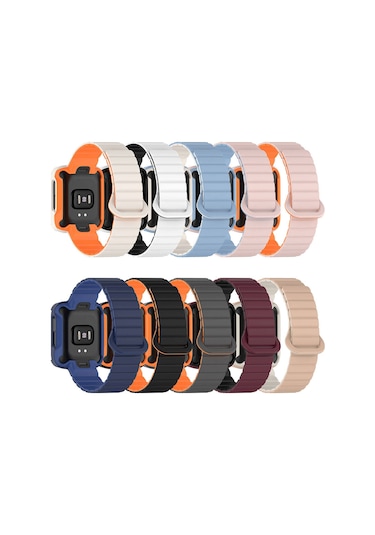 Tuva Teknoloji Xiaomi Redmi Watch 1 Silikon Kordon Krd-105 Strap Kayış-pudra