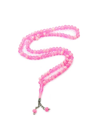 10 Adet 99lu Namaz Tesbihi 10mm Hac Umre Hediyelik - Pembe Pembe