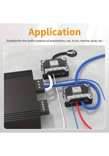 Cordial 2 Adet Ağır Hizmet 4 Yollu Araç Ses Topraklama Dağıtım Bloku 024 Giriş 4810 Çıkış Amplifikatör Güç Splitter