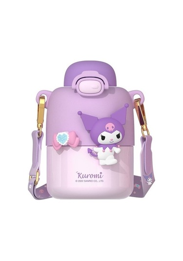 Ruyı 430ml Paslanmaz Çelik Çocuk Yalıtım Kabı Yalıtım Karikatür Saman Sürahi Su Isıtıcısı Xob2e4 Açık Mor