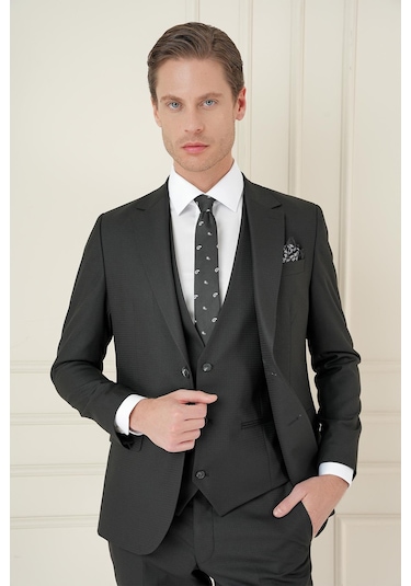 Efor Tk 910 Slim Fit Siyah Spor Takım Elbise Siyah