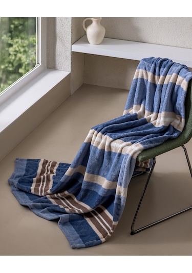 Mozel Welsoft Baskılı Tv Battaniye - Mavi/bej 8684427292327 Çok Renkli