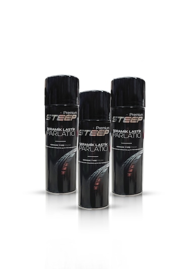 Steep Seramik Lastik & Tampon Parlatıcı Sprey 3 Adet 500ml