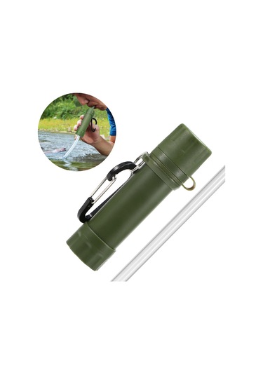 Dış Mekan Su Filtresi Saman Su Filtrasyon Sistemi Acil Durumlara Hazırlık İçin Su Arıtma Cihazı Renk: Yeşil