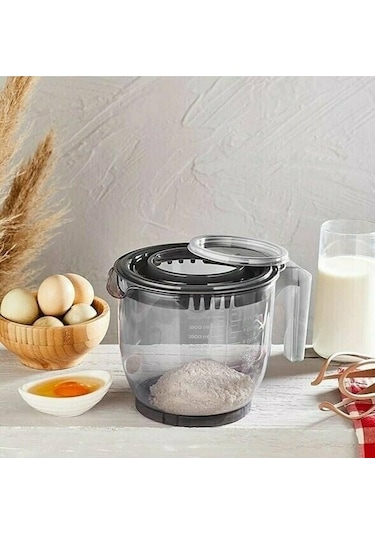 Technow Vip Ahmet Vp-023 2200ml Kumsal Kapaklı Çırpma Mikser Kabı Füme