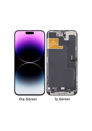 Teknonet İphone 14 Pro Max Uyumlu Oled Lcd+dokunmatik+çıtalı - Siyah