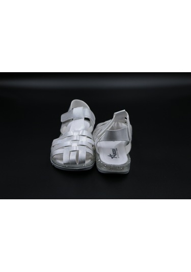 Ayakkabımood Arz Beyaz Simli Kız Çocuk Sandalet Ayakkabı Beyaz