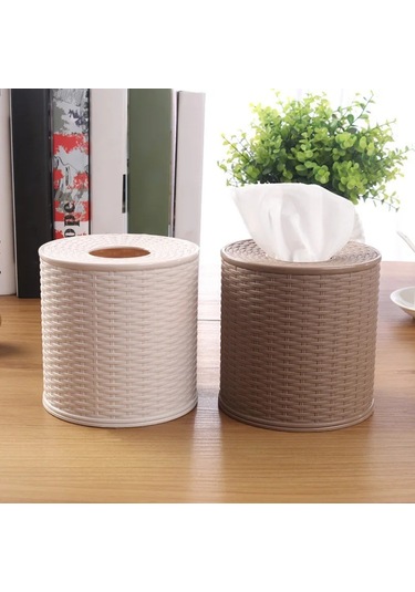 A-plastik Doku Kutusu Tutucu Mutfak Oturma Odası Simülasyon Rattan Doku Saklama Kutusu Tuvalet Banyo Rulo Kağıt Raf Konteyner