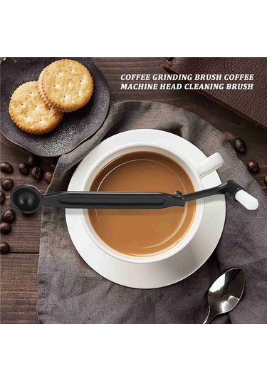 Adet Kahve Temizleme Fırçası Alet Seti Espresso Makinesi Grup Başlığı İçin Siyah&gümüş