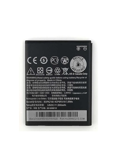 Htc Desire 310 B0Pa2100 Batarya Pil 2000 Mah