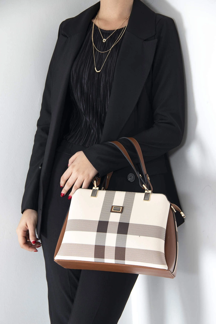 Silver Polo Kadın El Ve Çapraz Çanta 972 Krem - Taba