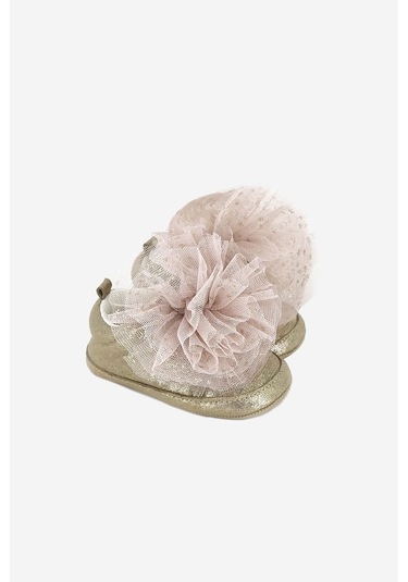 Funny Baby 7060 Tüllü Cırtlı Bebek Ayakkabı Altın