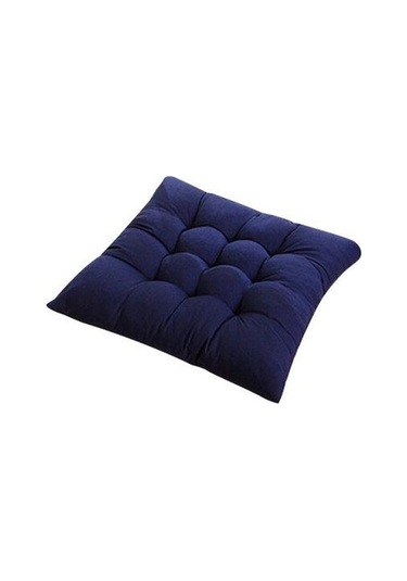 Novahub Ev İçin Sandalye Minderi Düz Renk Anti Patinaj Aşınmaya Dayanıklı Nefes Alabilir Kaymaz Yastık Lacivert Lacivert