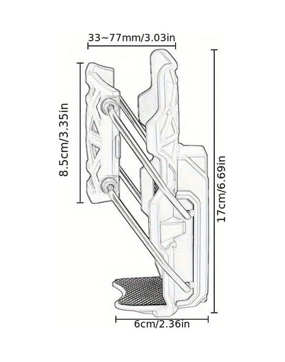 Hightower Siyah Ayarlanabilir Bisiklet Şişe Tutucu - Dayanıklı Pp Plastik, Tek Elle Montaj, Mtb/yol Bisikleti Siyah