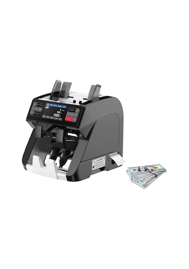 Hms-kaan Pro Black Printer Lı Para Sayma Makinesi 25 Ülkeli 1+1 Müşteri Ekranlı