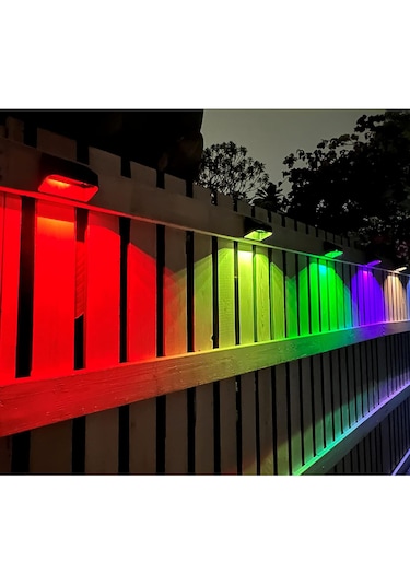 Greentech Güneş Enerjili 8 Renk Geçişli Duvar Aydınlatma (4 Adet) / GT-SL16