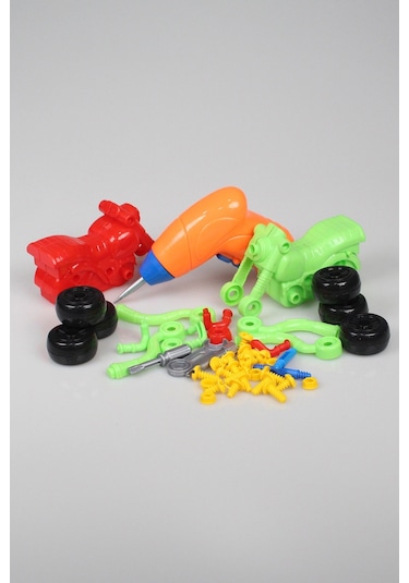 Pilli Matkap Seti Sök Tak Araçlar Pilli Matkaplı Vidalı Birleştirme Kiti Eğitici Oyuncak