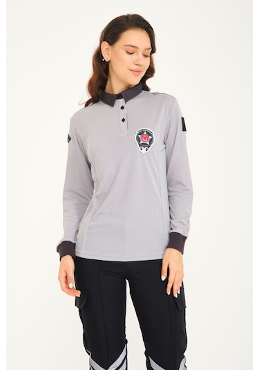 Yeni Tip Kamu Özel Güvenlik Kışlık Kadın Sweatshirt Gri