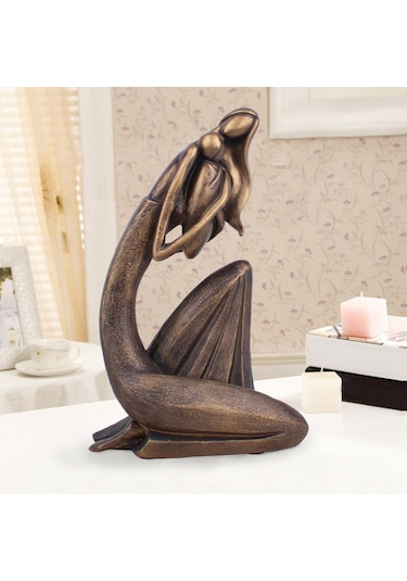 Suntek Reçine Anne Ve Çocuk Heykeli Ev Heykelcik Anne Holding