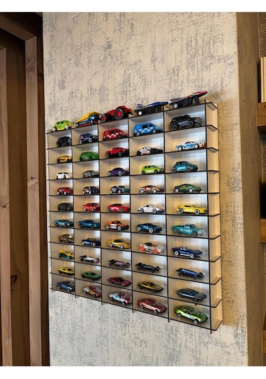 Oyuncak Araba Rafı Mobilya Beyaz